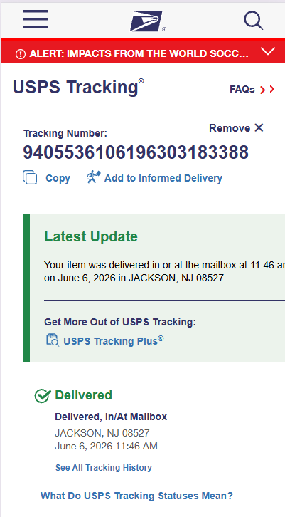Delivery Proof Log 1