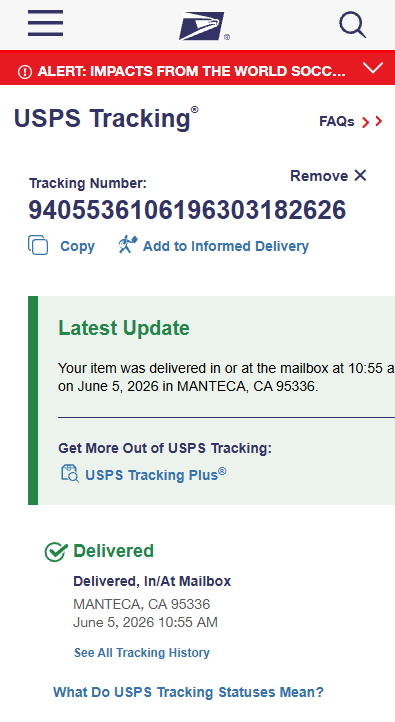 Delivery Proof Log 3